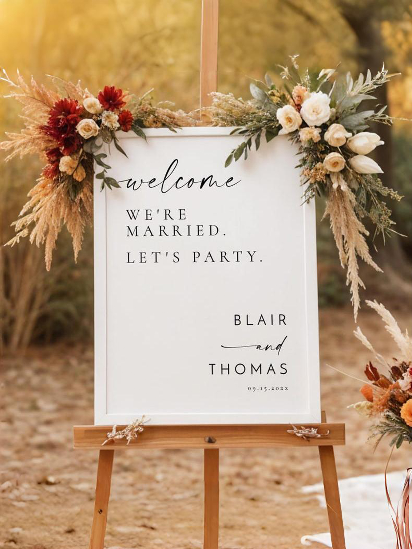 Wedding Welcome Sign Wedding Reception Greeting Board